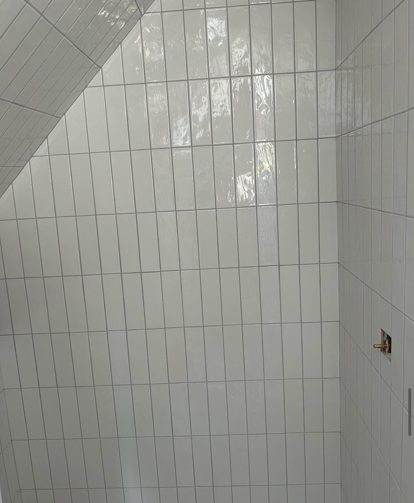 Modern Vertical Subway Tile Installation